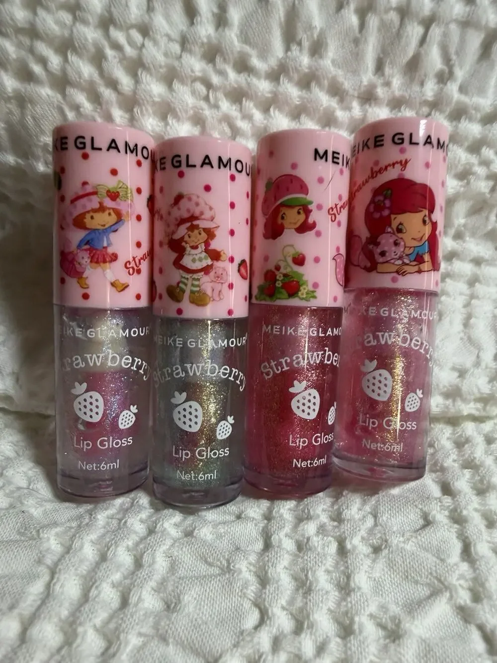 Meike Glamour Strawberry Shortcake Lip Glow Set Of 4 Lip Gloss